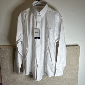 New with tags Cutter & Buck Shirt Size L Long Sleeve Button White Dress Shirt